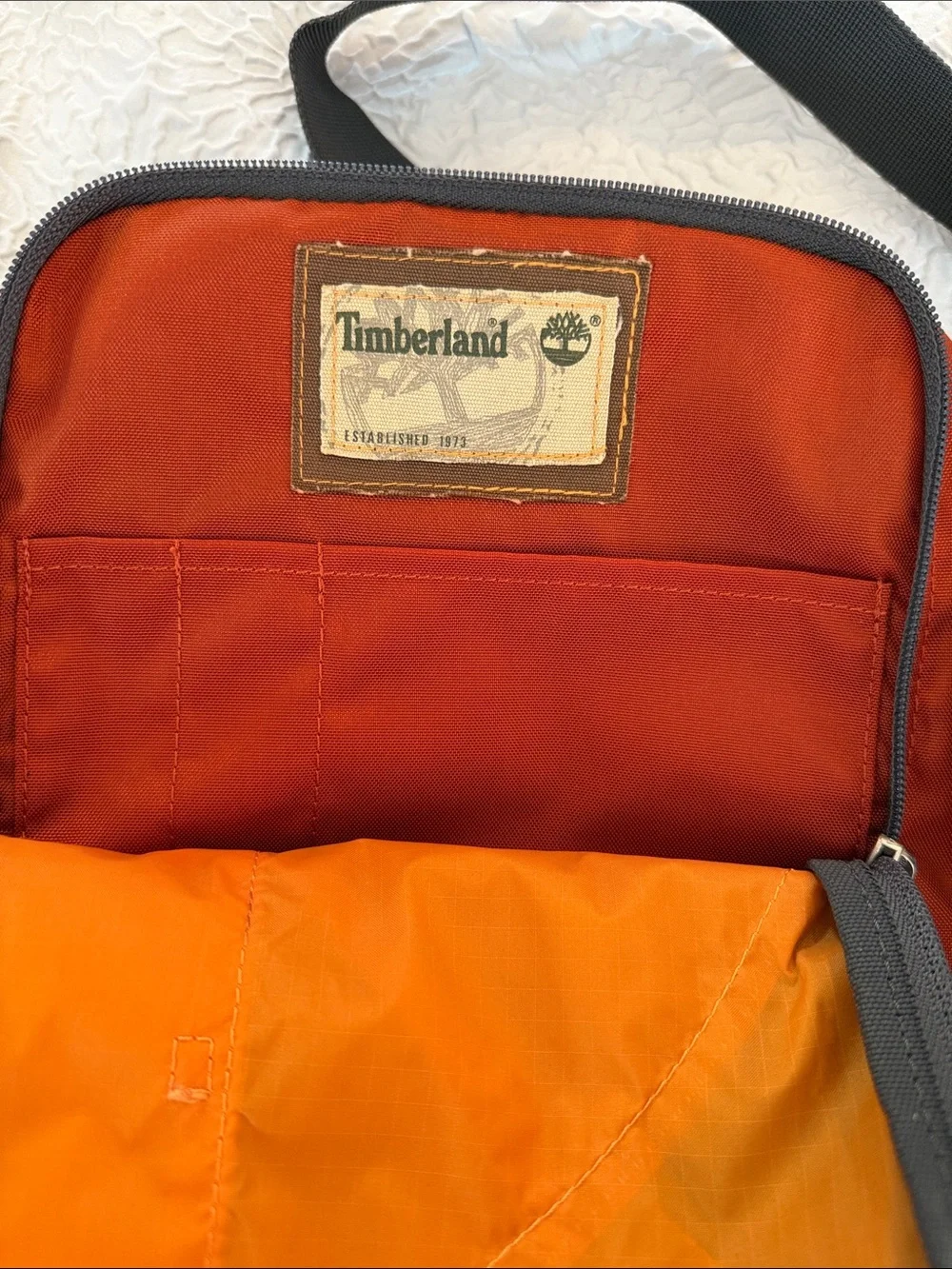 Timberland Olive, Orange & Gray Compact Crossbody Messenger